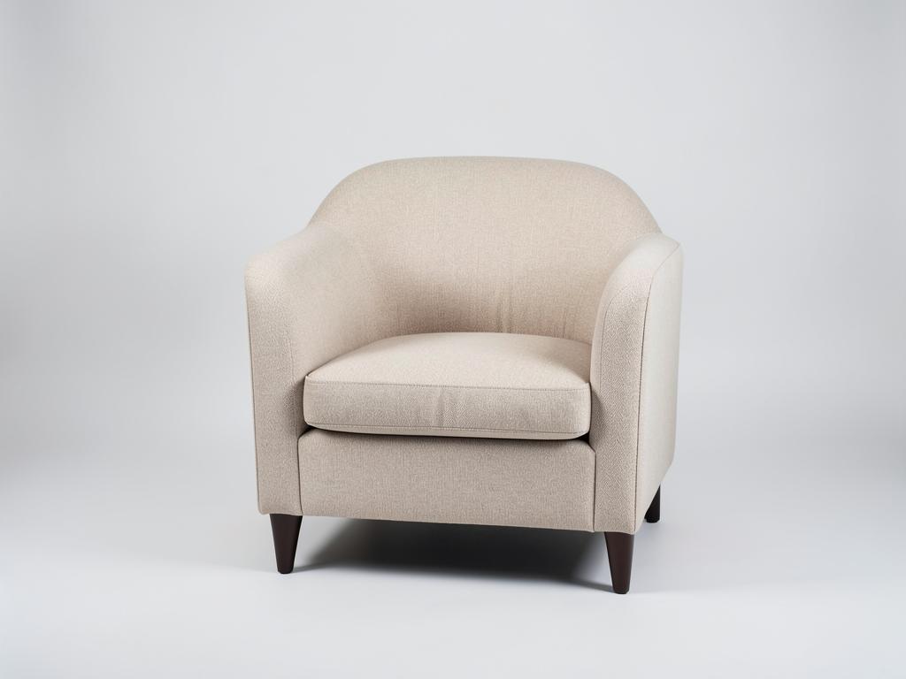 Poltrona decorativa bege para lounge